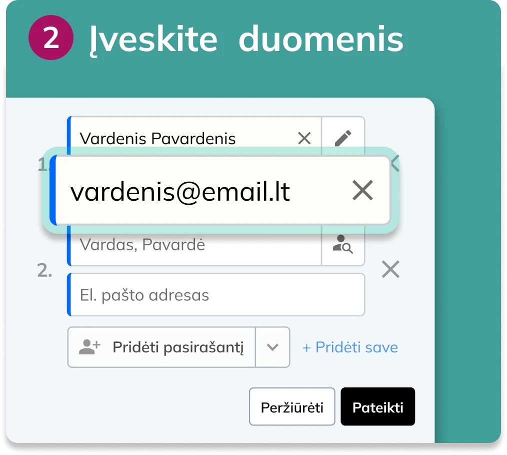 Dokumento pasirašymas