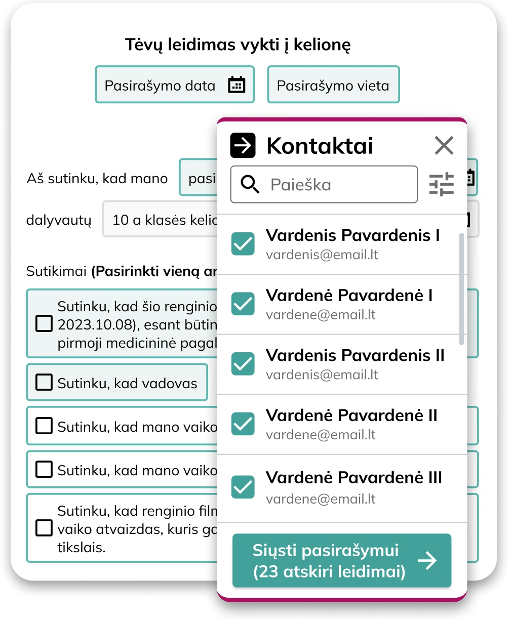 Elektroninis parašas grupiniams dokumentams