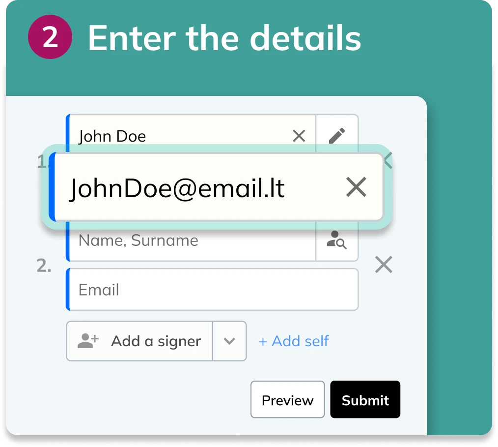 Electronic signature and printer