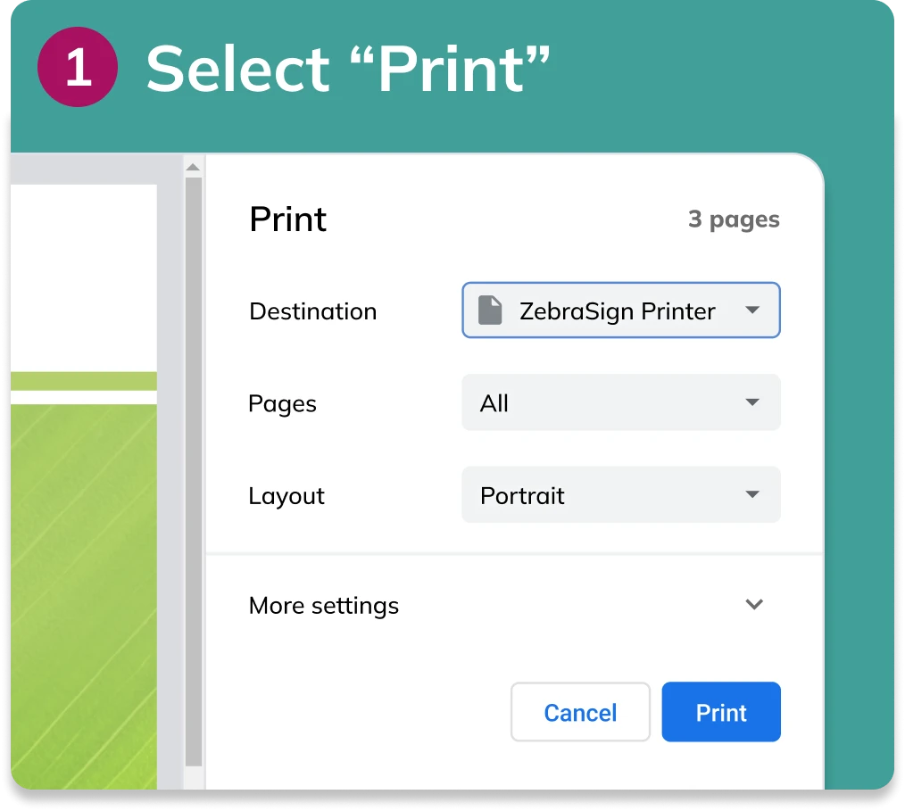 Electronic signature and printer