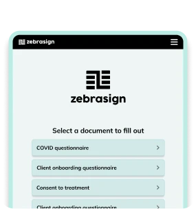 Signing on a tablet and Document template