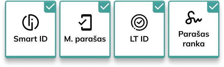 ELektroninis parašas, Smart ID, LT ID, Mobilus parašas ir elektroniniai dokumentai