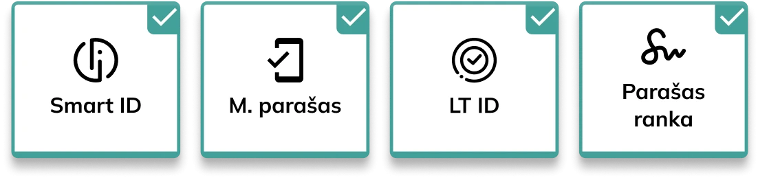 ELektroninis parašas, Smart ID, LT ID, Mobilus parašas ir elektroniniai dokumentai