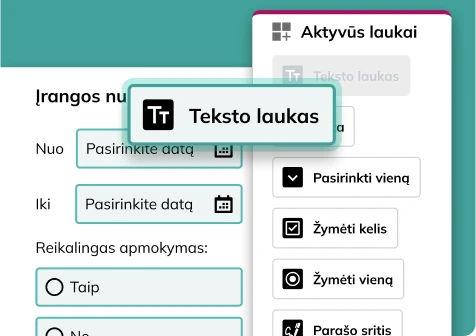 Dokumentų šablonų kūrimas ir DVS