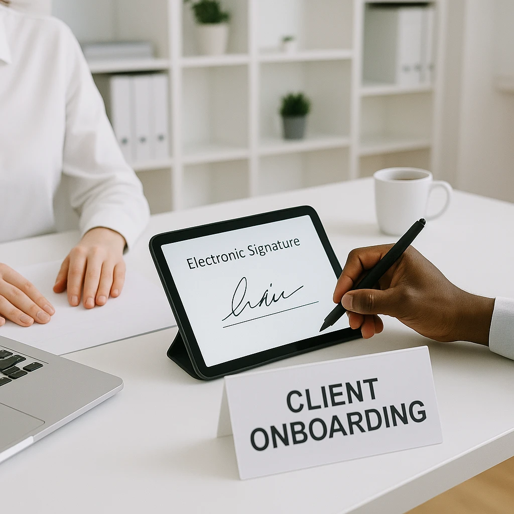 How Electronic Signatures Streamline the Client Onboarding Process