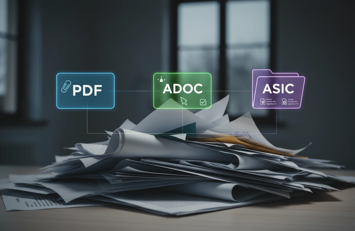 PDF, ADoc ir ASiC pasirašymas el. parašu – kuo jie skiriasi?