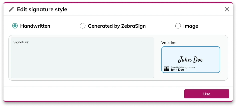 Electronic signature